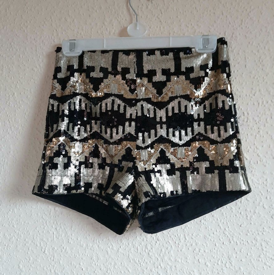 Pailettenhose Shorts