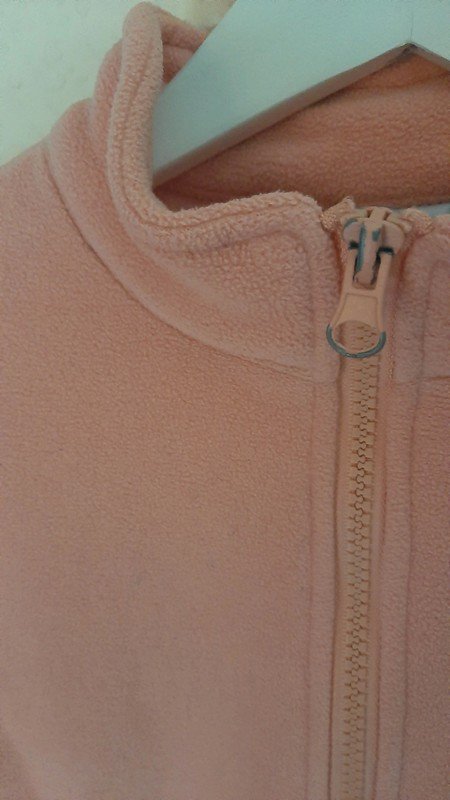 Orangene Fleecejacke