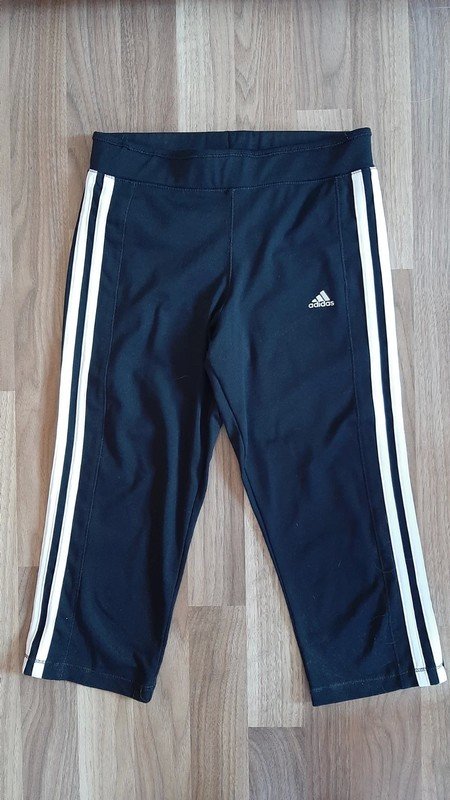 Adidas Sporthose (schwarz/ weiß)
