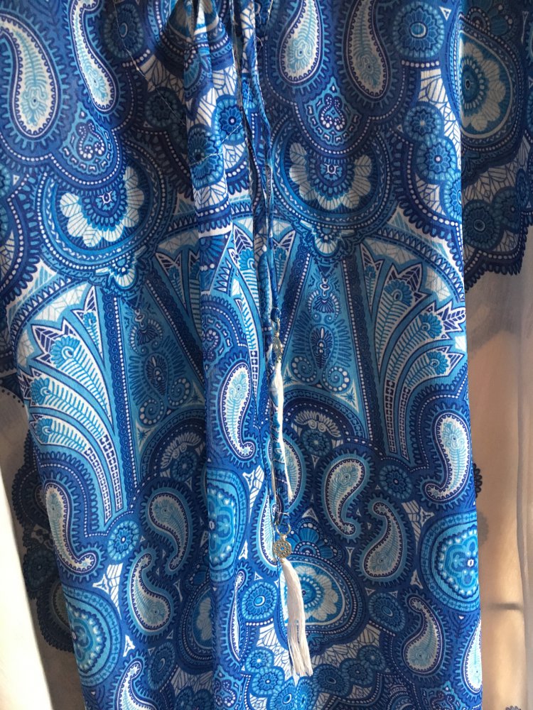 Strandüberzieher Bluse (blau)