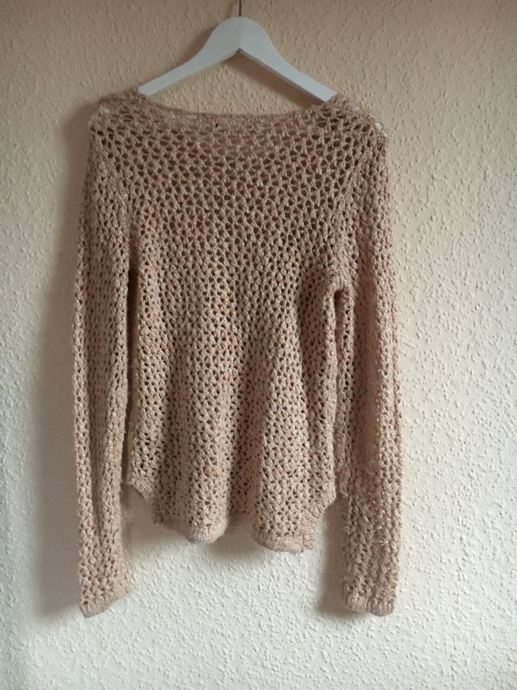 Grobstrick Pullover mit Glitzerfäden