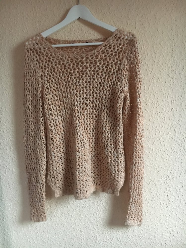 Grobstrick Pullover mit Glitzerfäden