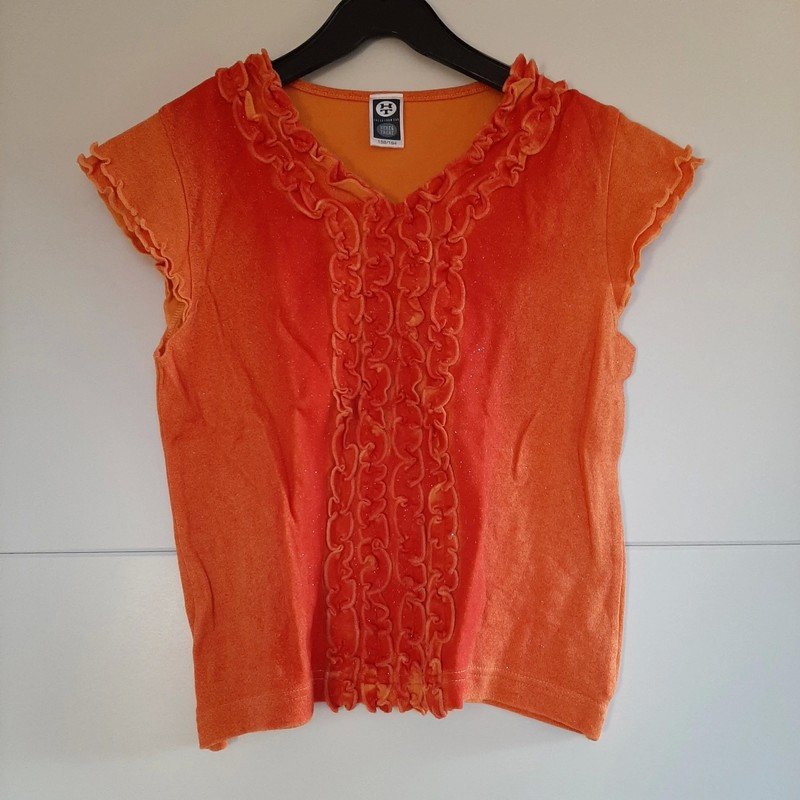 Orangenes Glitzertop