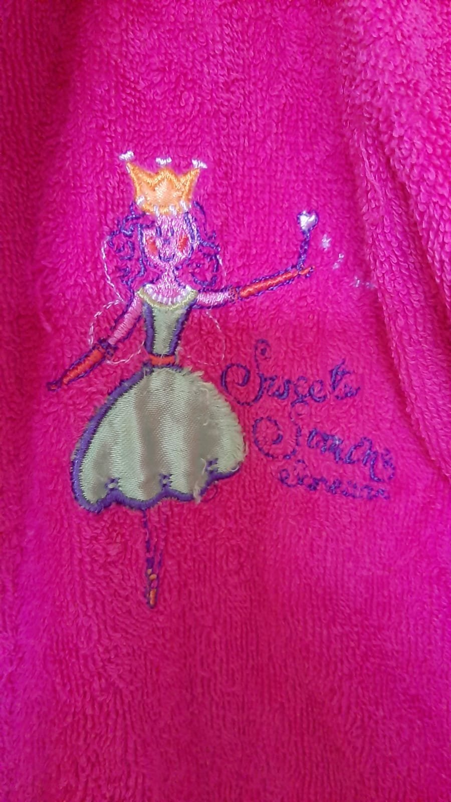 Pink/Roter Bademantel