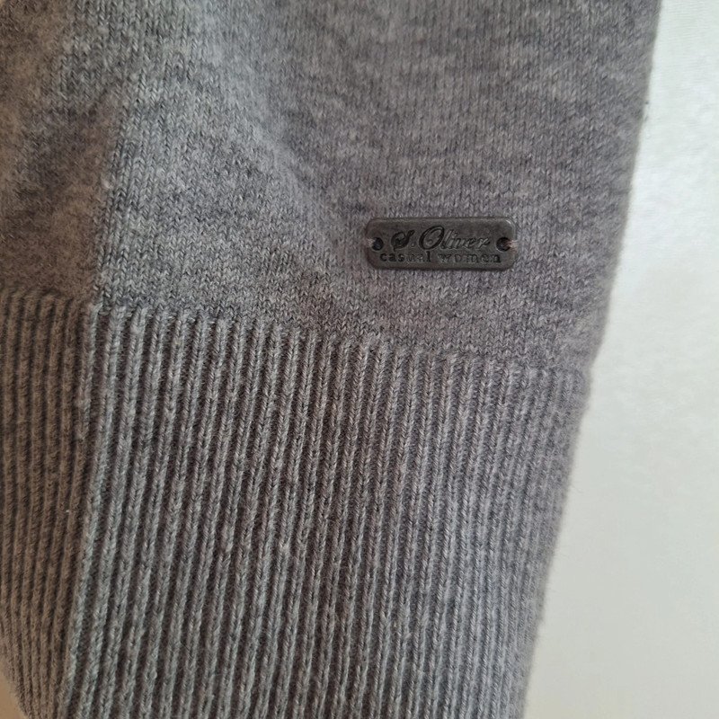 Grauer S.Oliver Rollkragen Pullover