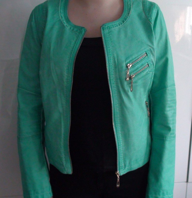 Neu Leder Biker Übergangjacke Gr.36