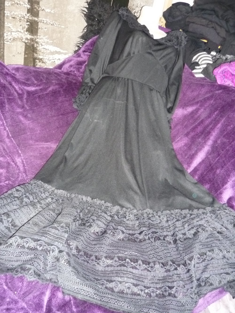 Echtes Vitage Kleid Gothic WGT Hippie Gr. 38-40