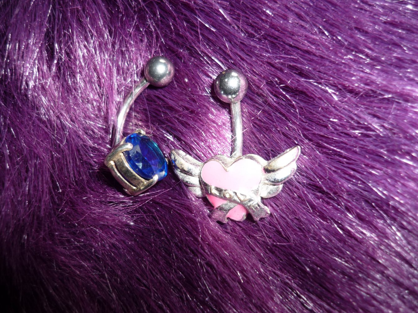 2 barbells für Nabelpiercing