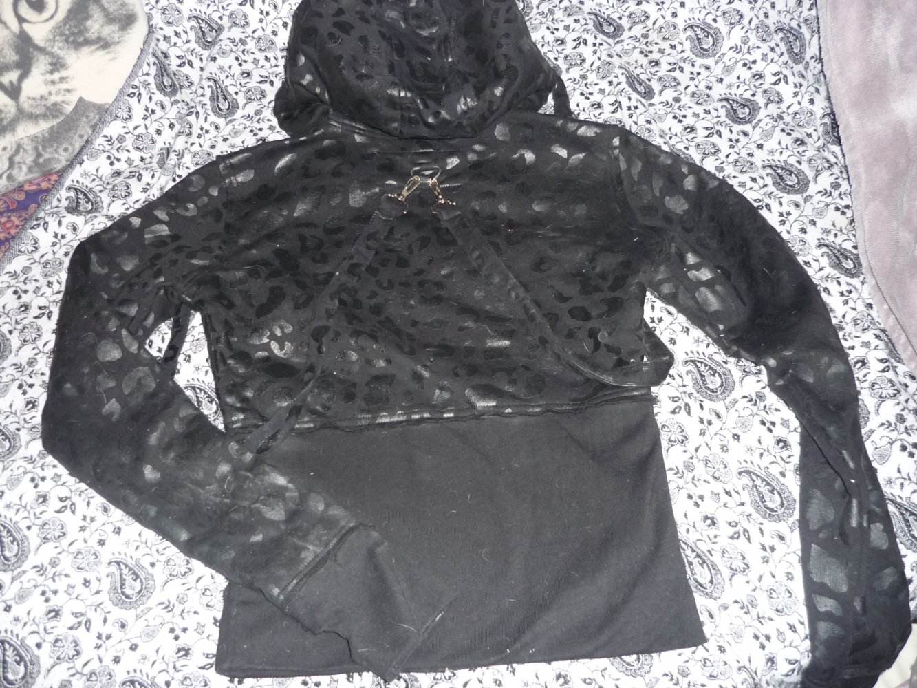 Vixxsin Hoody Leo Print Gothic Cyber Punk Gr. L 40