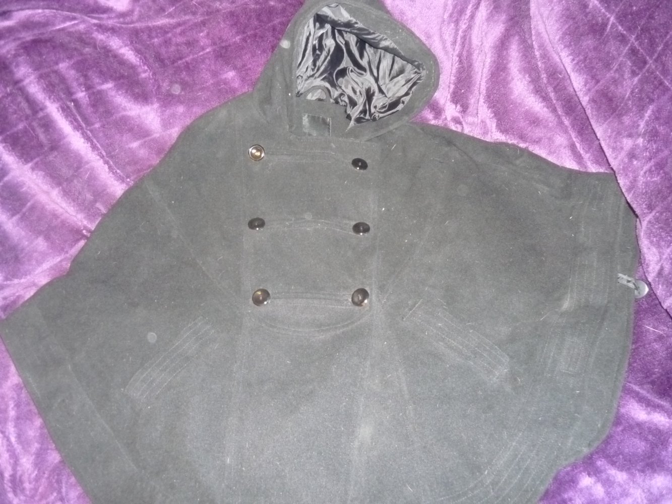 Cape mit Kapuze warm Gothic Gr. M