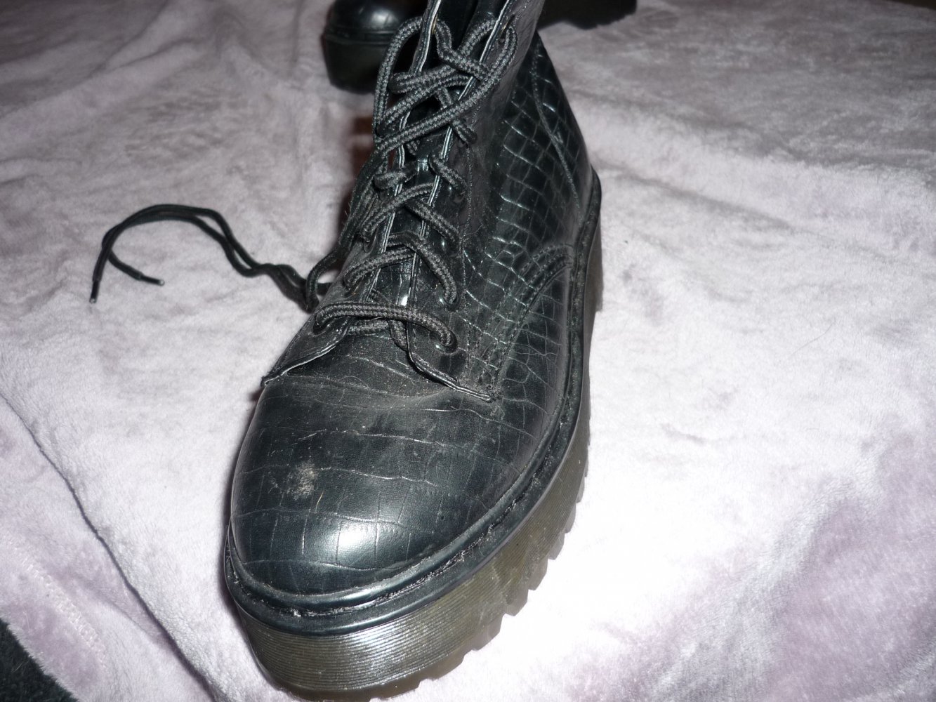 Kroko Kunstleder Docs Plateau 38 Gothic Punk