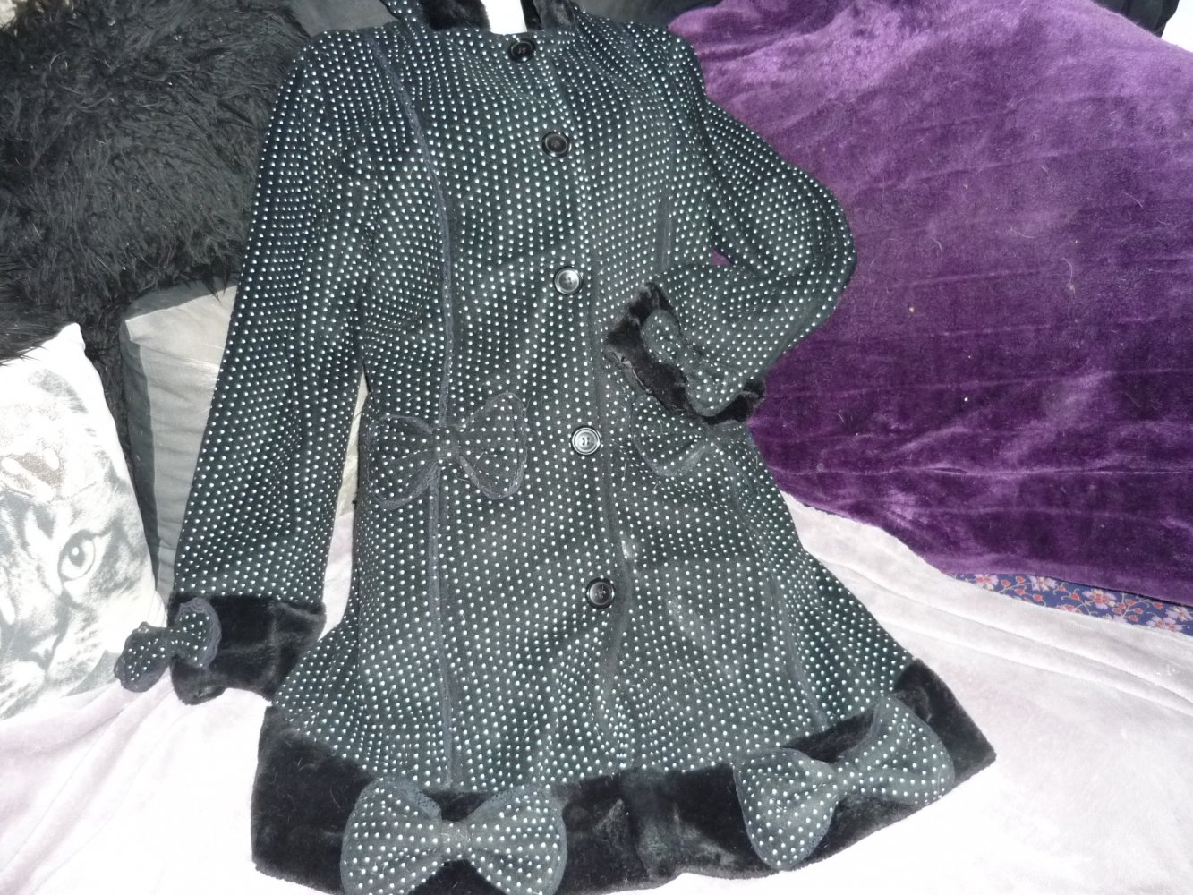 Gothic Rockabilly  Lolita Kurzmantel Gr. L 40 Poizen Industries