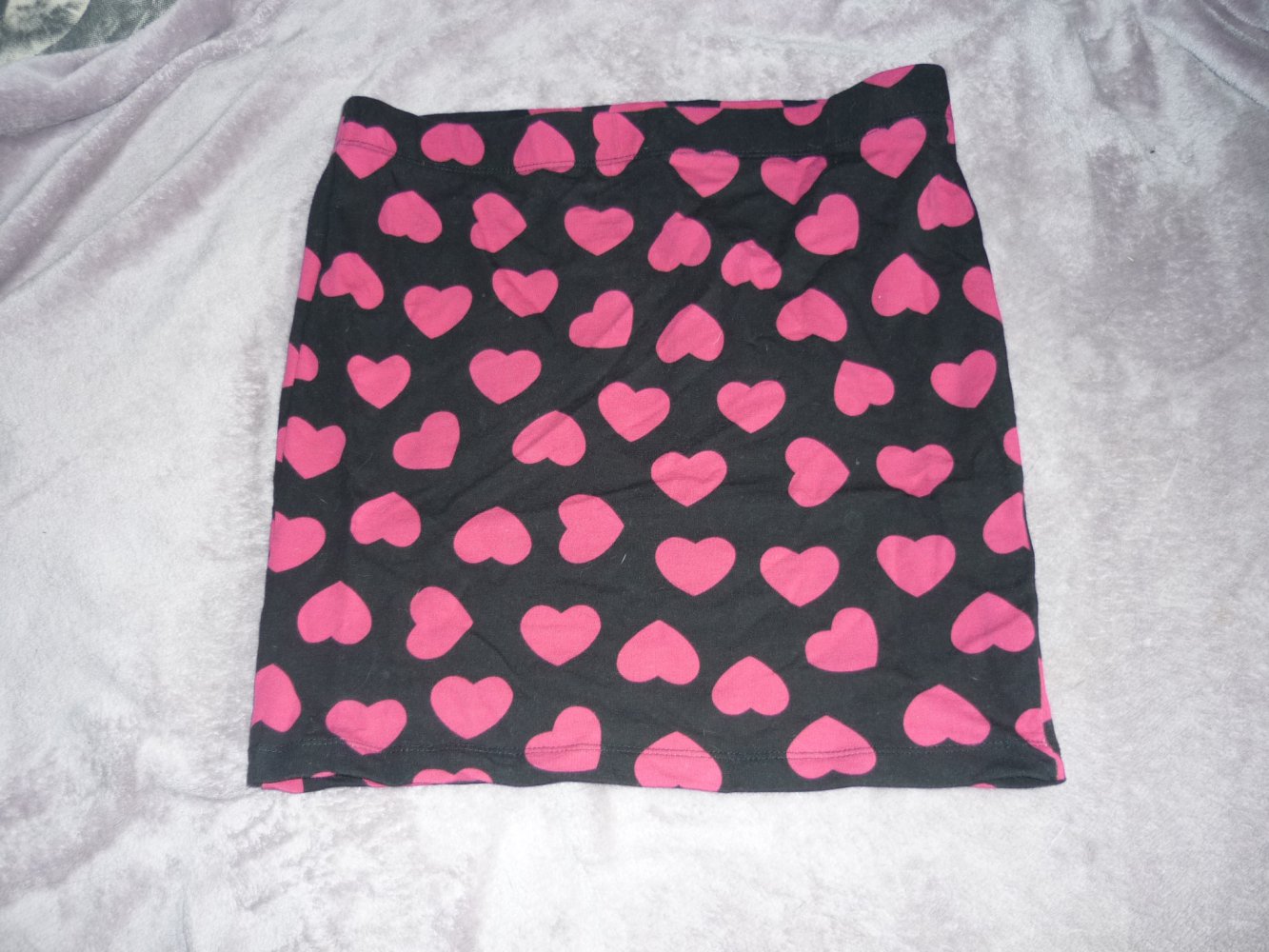 Mini Rock mit roten Herzen Gr. L 40 Punk Gothic Rockabilly