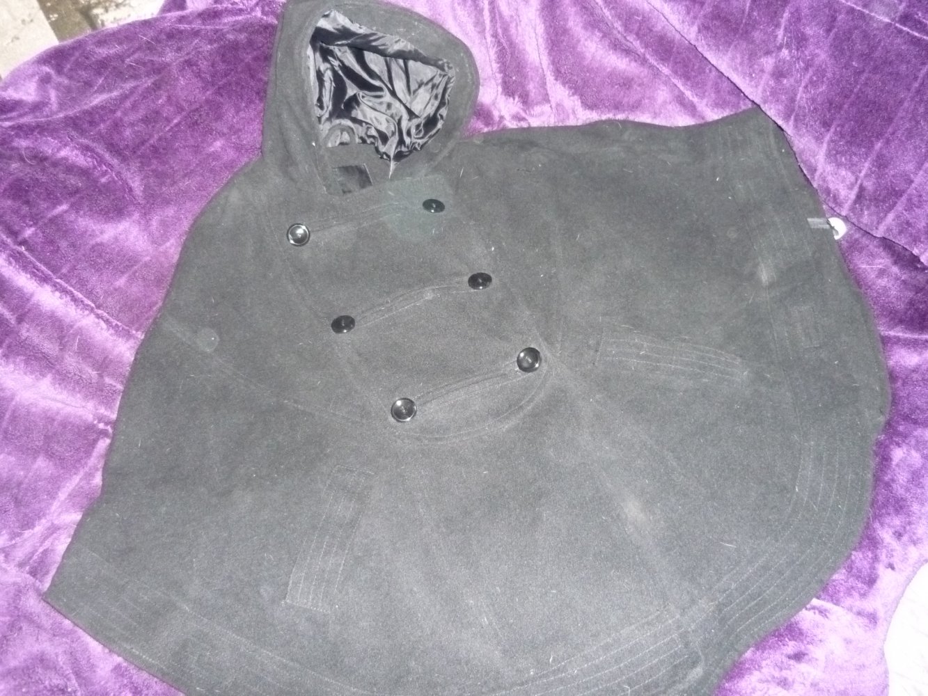 Cape mit Kapuze warm Gothic Gr. M