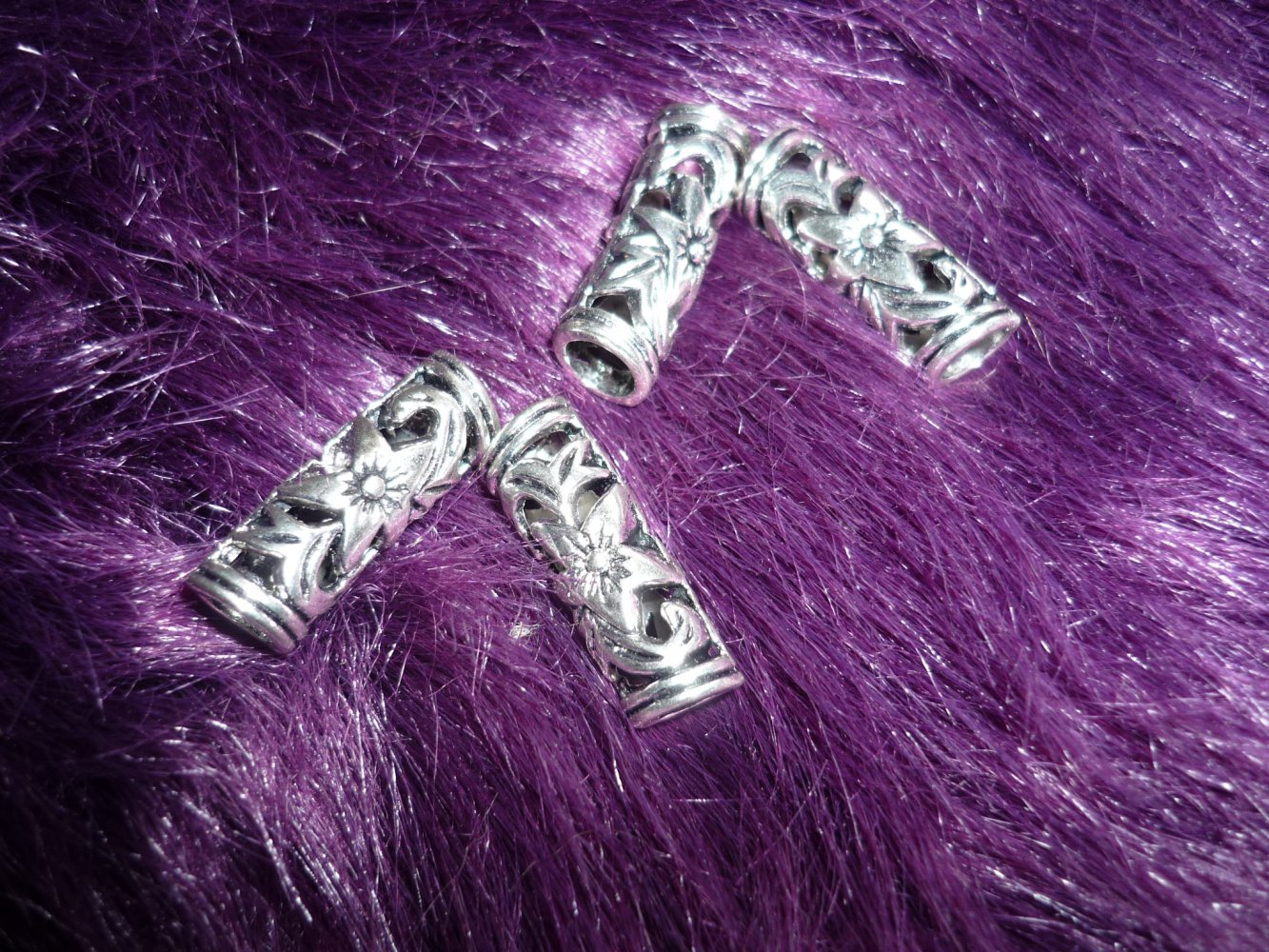 Dreadperlen Dreadbeads Dreadtubes Metall 4 Stück