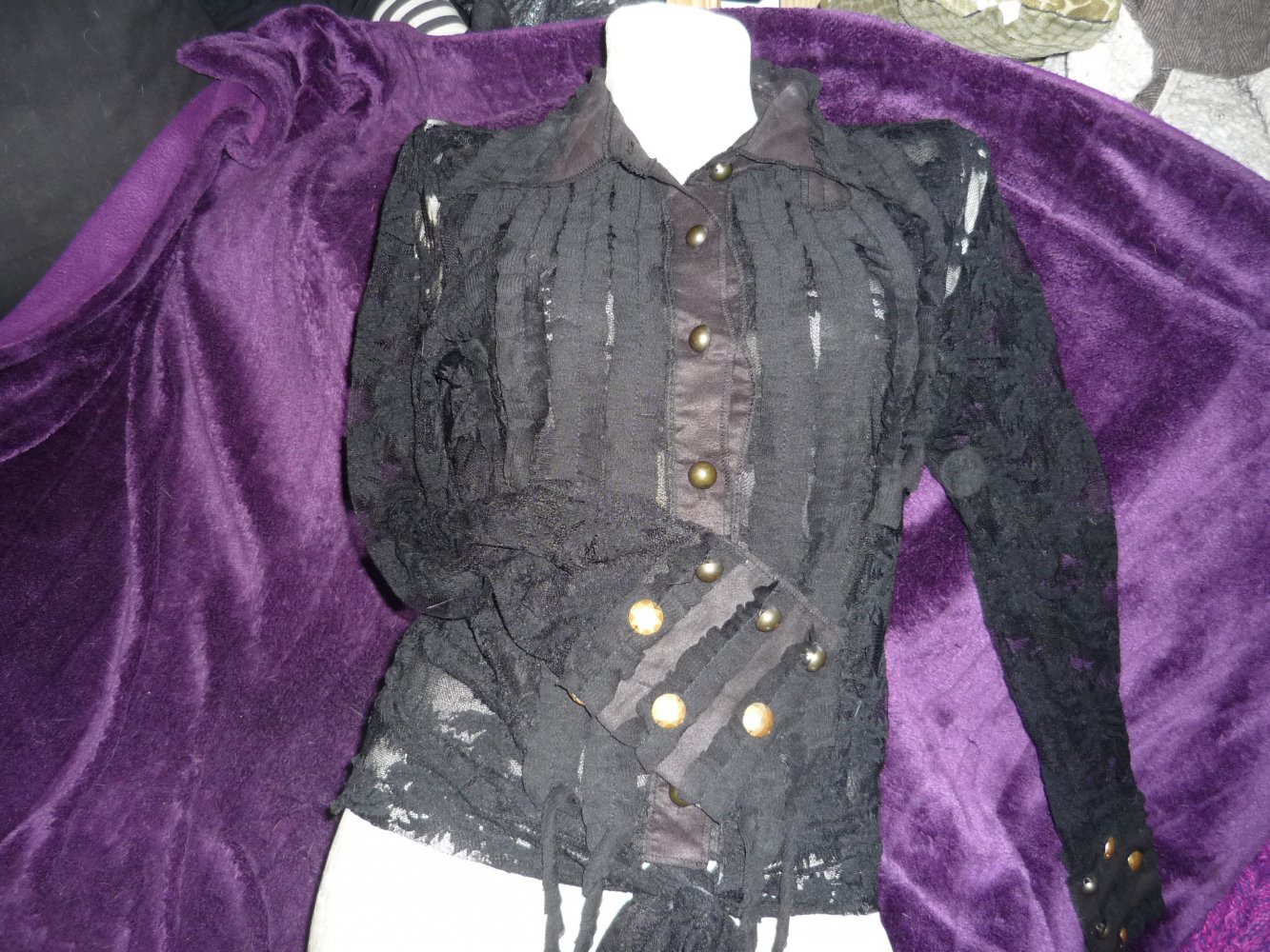 Gothic Steampunk  Spitzen Bluse Jacke Gr. L
