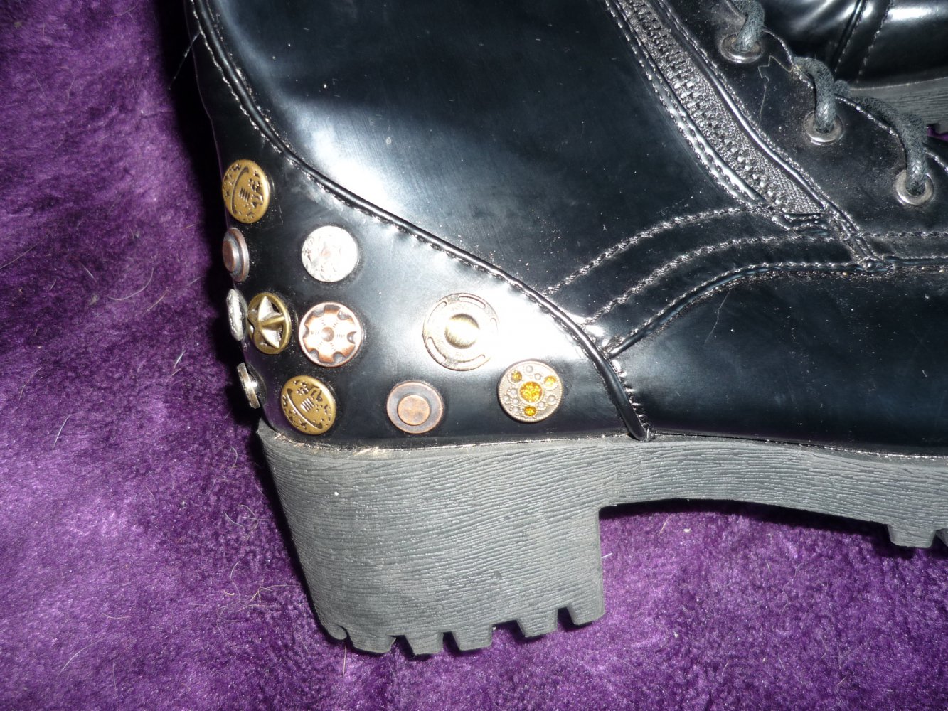 Gothic Steampunk Lackstiefel Gr. 37