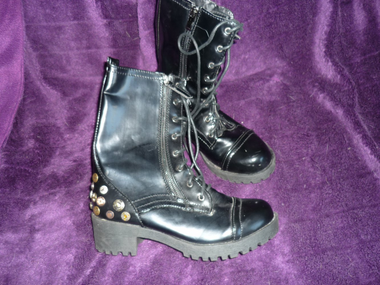 Gothic Steampunk Lackstiefel Gr. 37