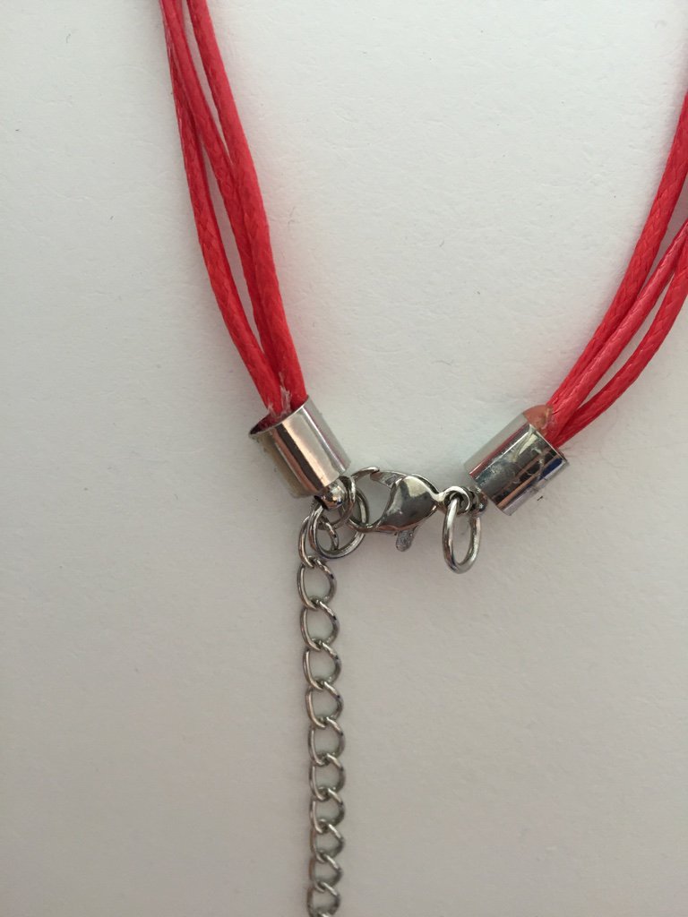  Rote Kette/ neu/ silberfarben/ Modeschmuck/ Schmuck