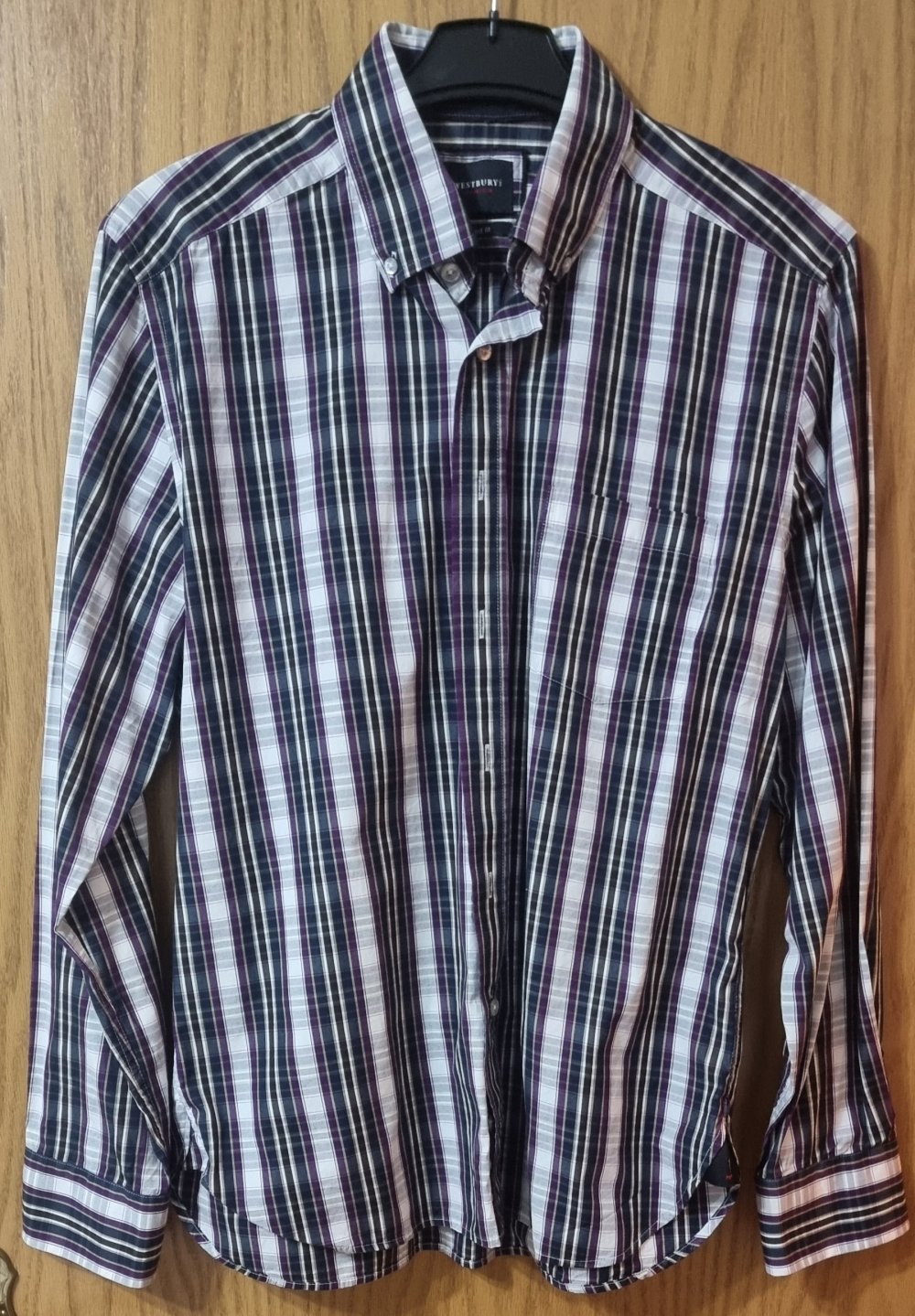 Kariertes Hemd Lila Premium