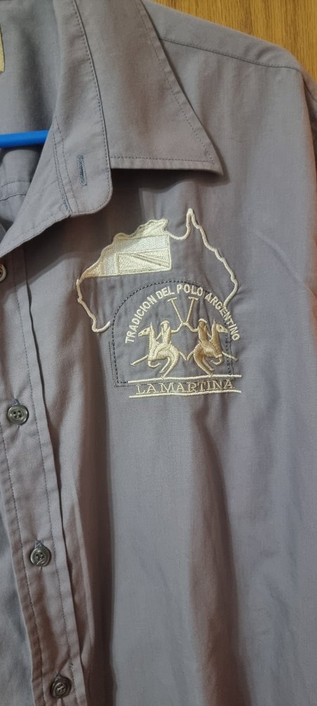 La Martina Hemd Grau