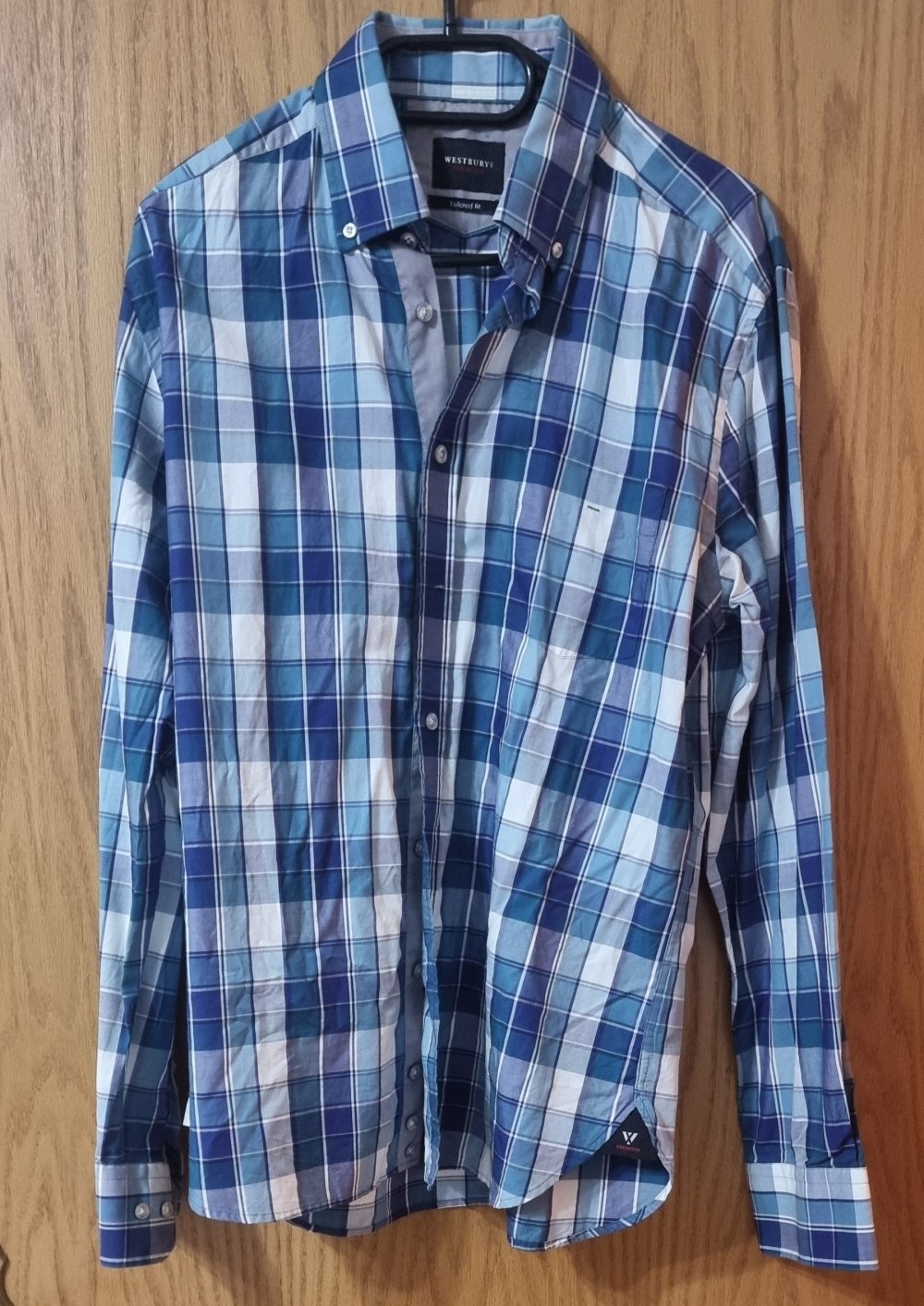 Kariertes Hemd Blau Premium