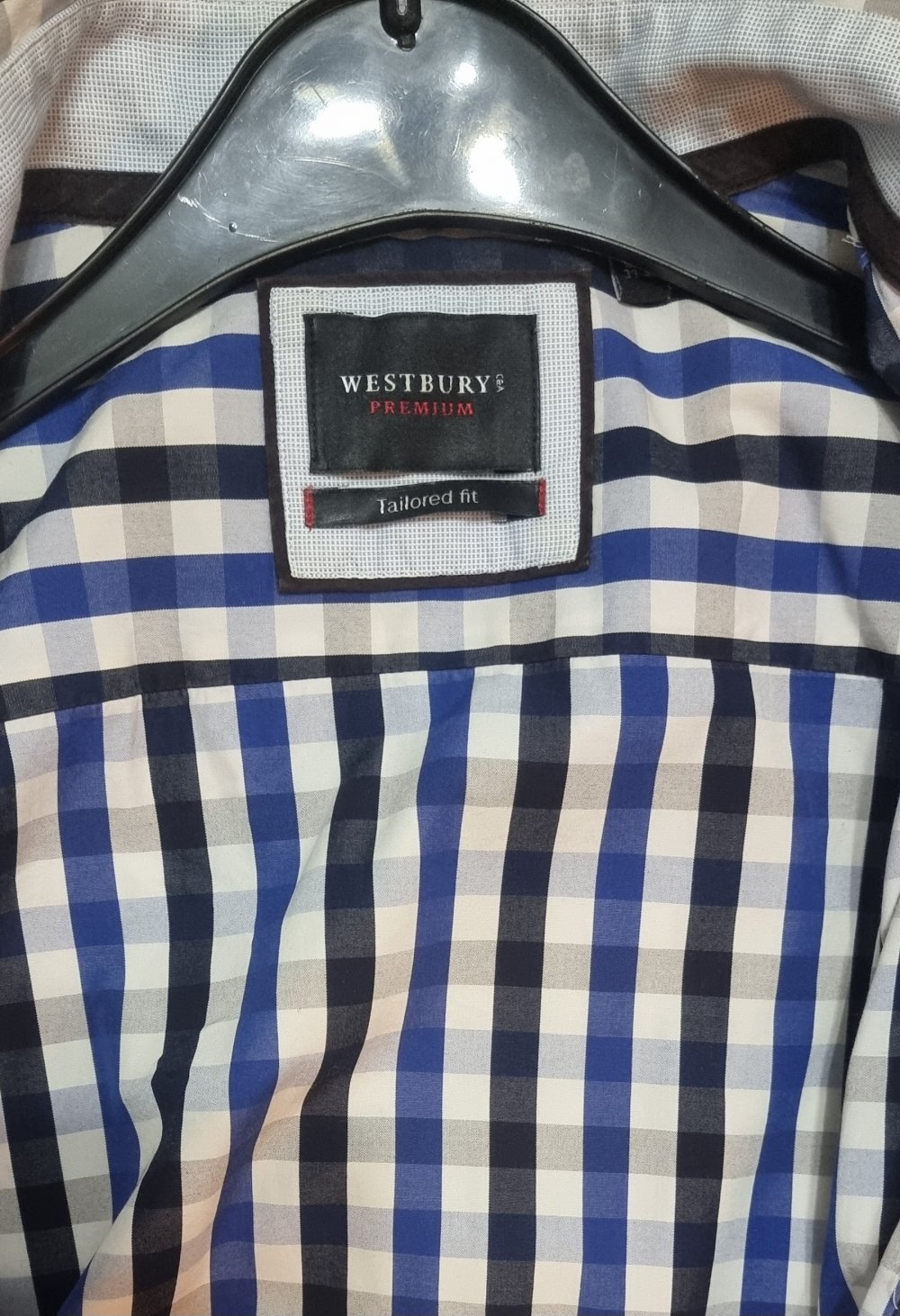 Kariertes Hemd Blau Schwarz Premium