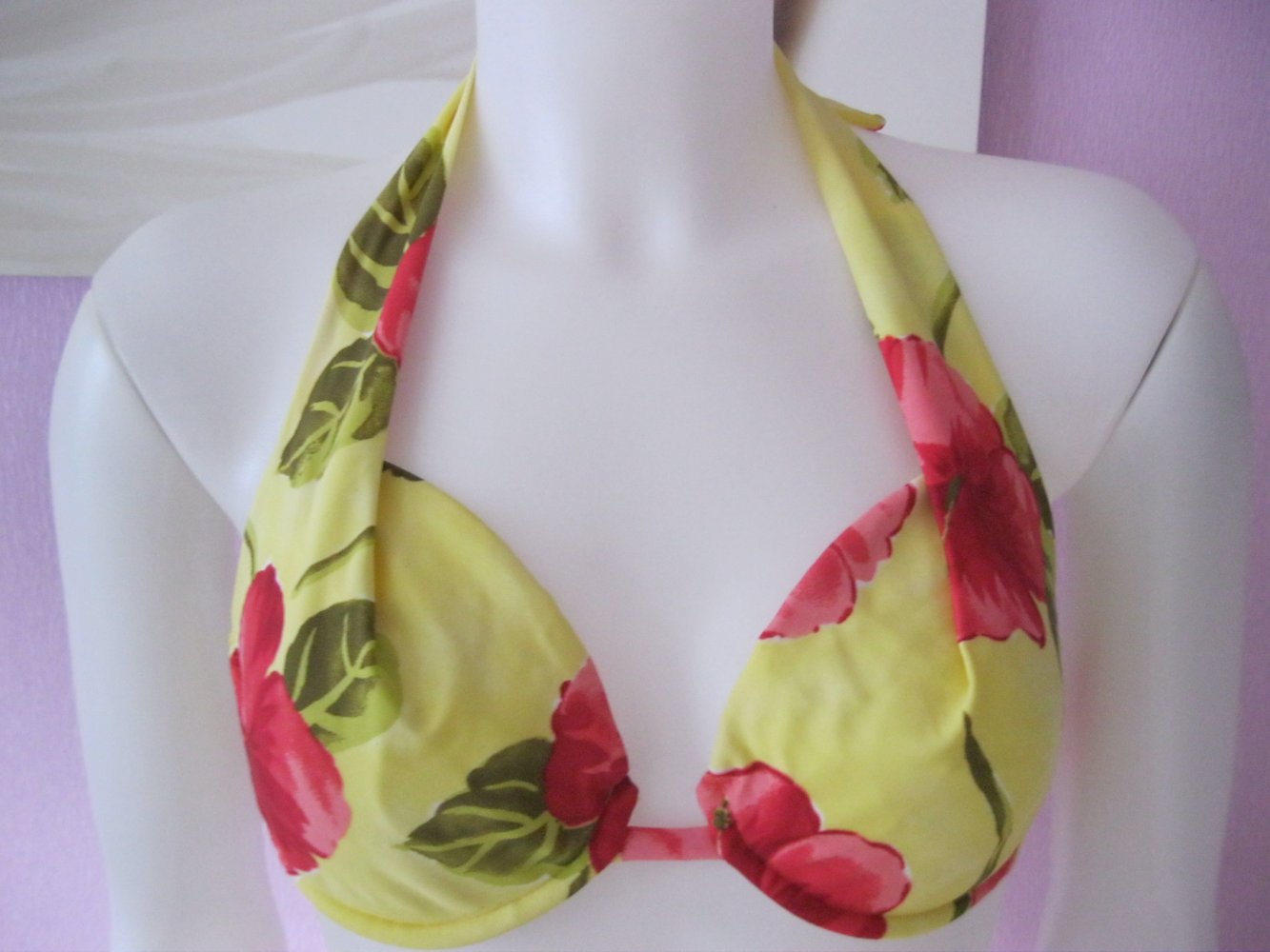 Bikini # Wilgal # Bip Bip Swimwear # Blumen # Gelb / Rot # 40 (Cup B/C)