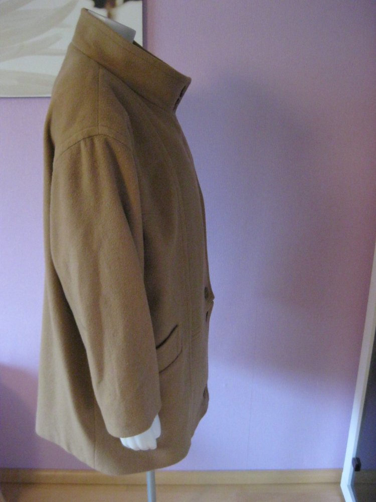  Mantel # Reine Schurwolle # Gr. 46 # beige