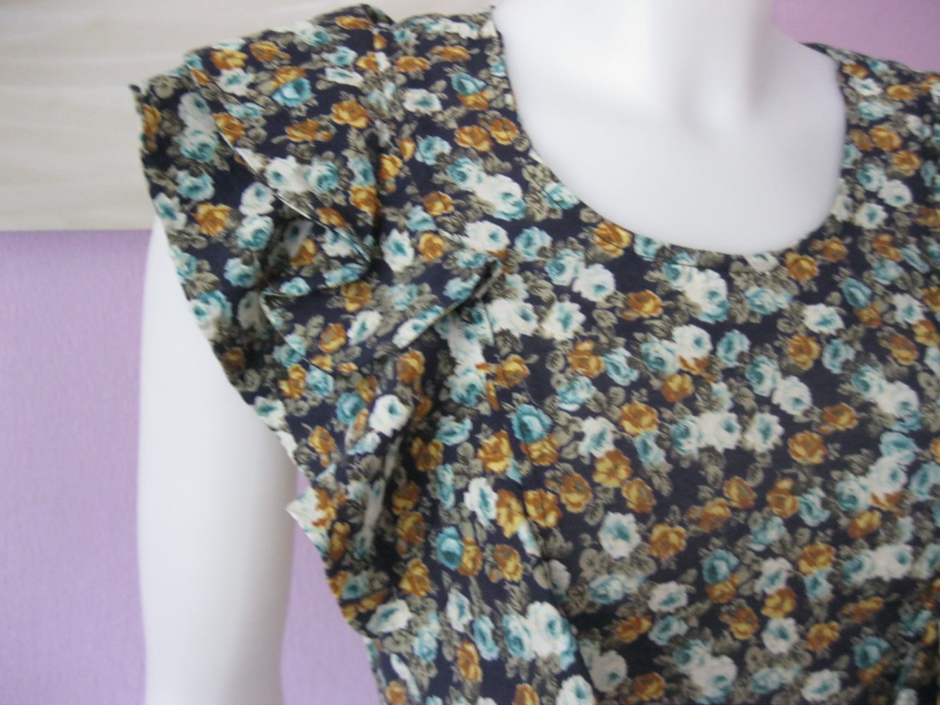 Kleid # Address # Blumen # Bunt # Volants # Baumwolle # S