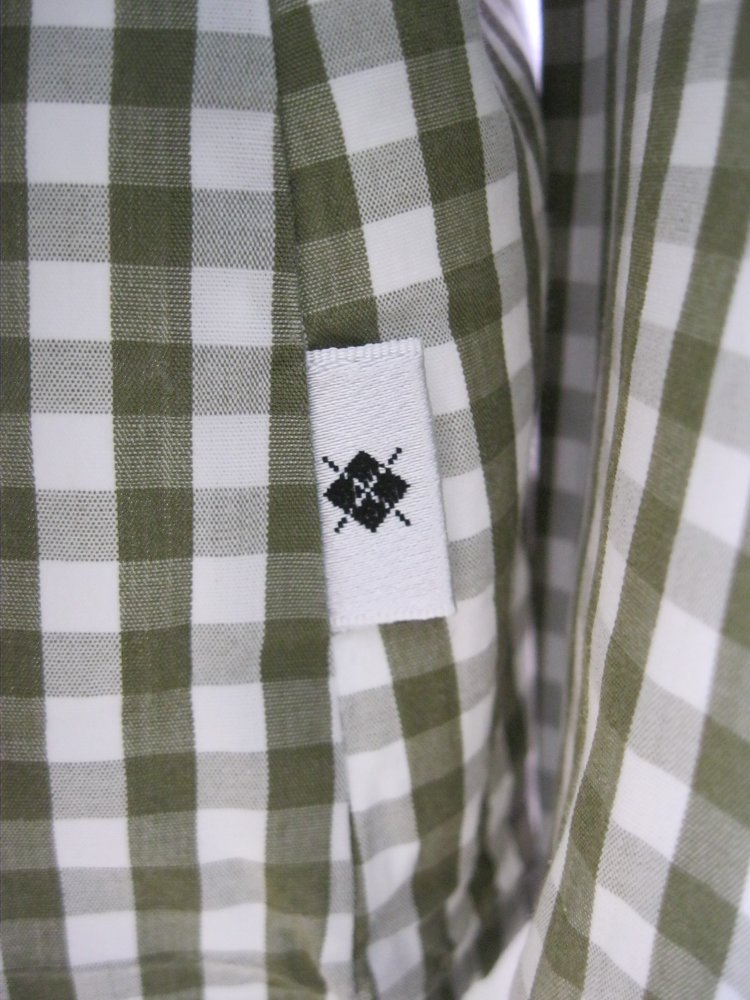 Burlington # Bluse # Freizeithemd # Grün-Weiß-kariert # langärmlig #  100% Baumwolle # 38