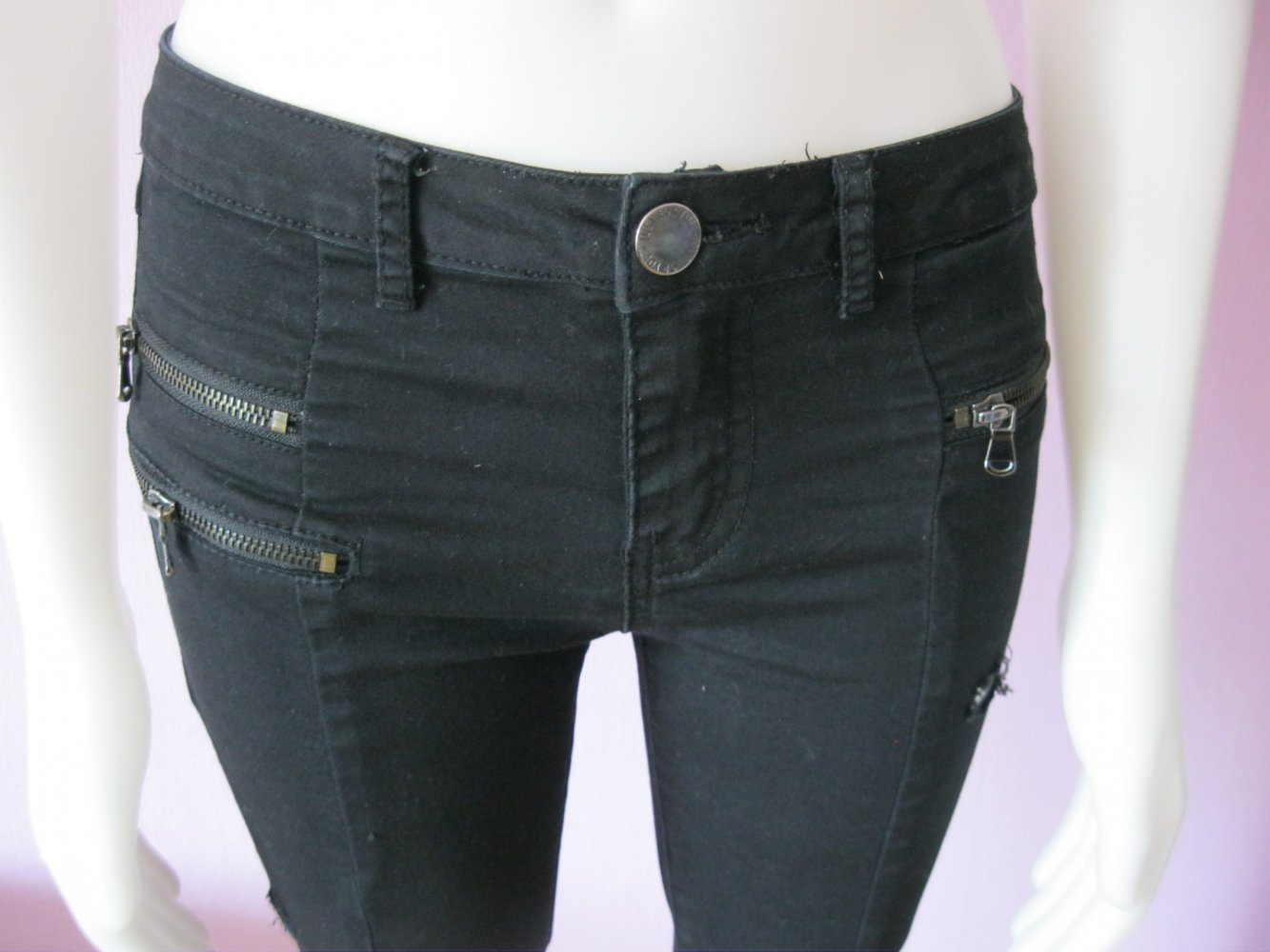 Skinny Jeans # Haily's # ripped # Schwarz # XS