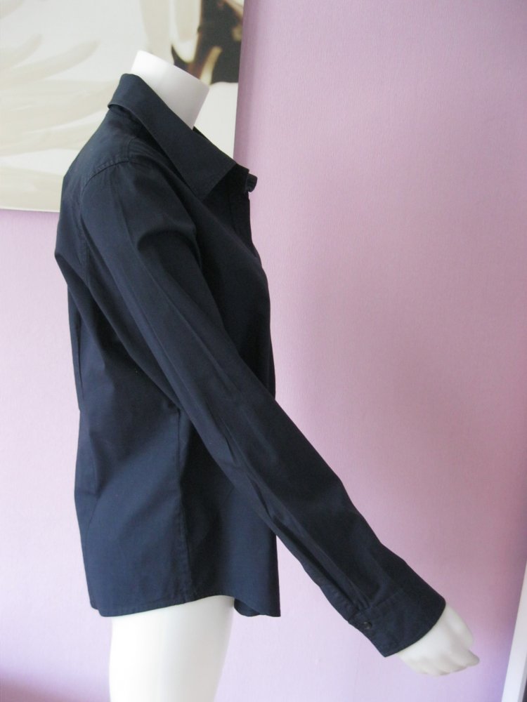 Bluse # Pennyblack # langärmlig # Baumwolle # Marineblau # 42