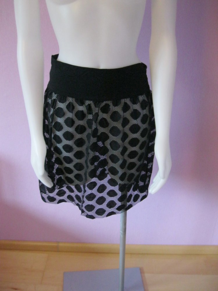 Minirock # Tezenis # schwarz # Spitze # S