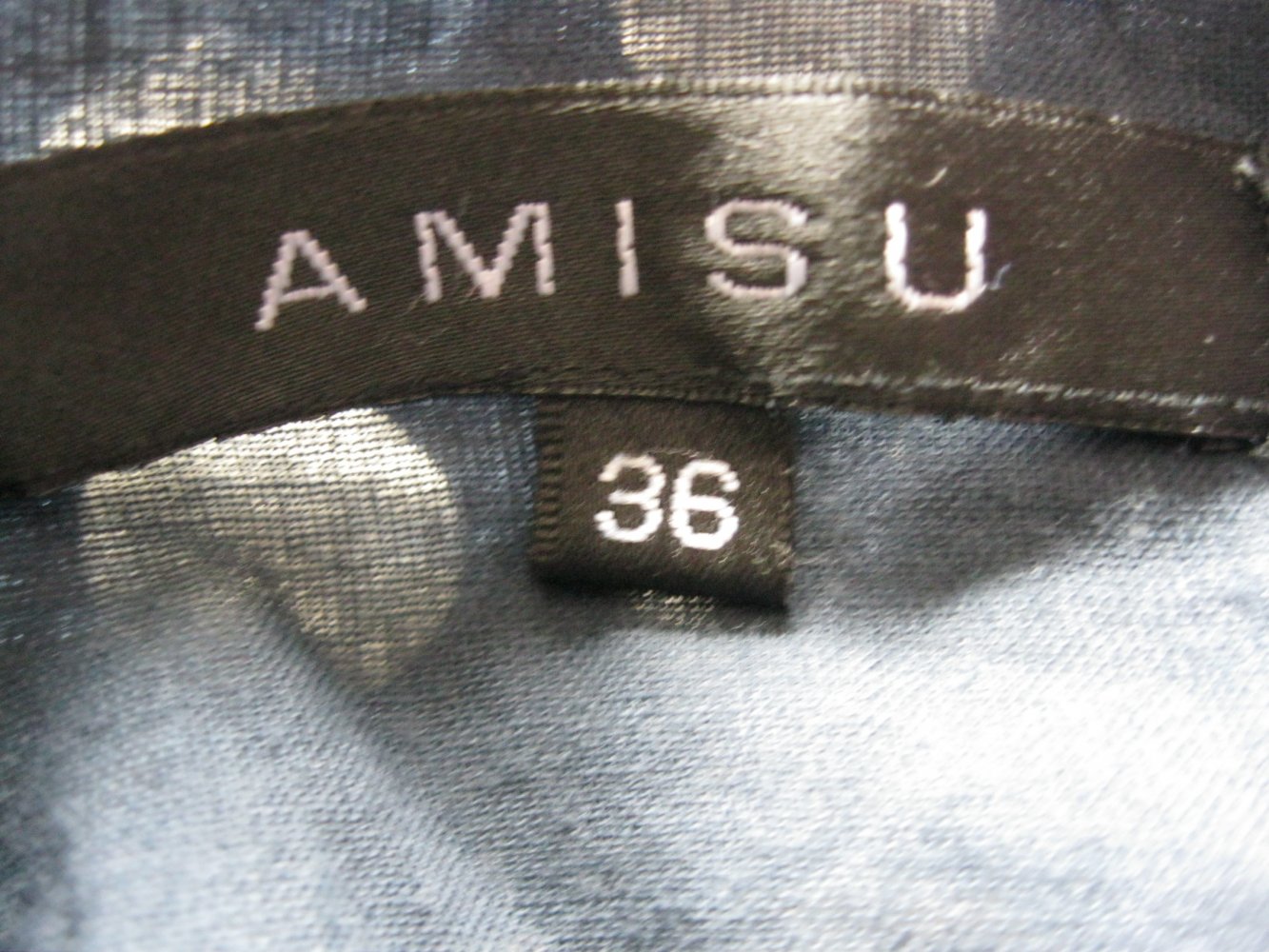 Sommerkleid # Amisu # Trägerleid # Volants # gepunktet # Blau/Weiß # 36