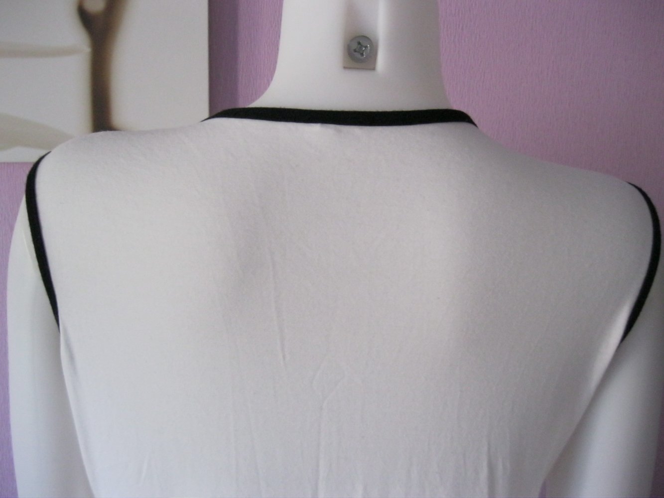 Long-Top # Spitze # creme # 40/L