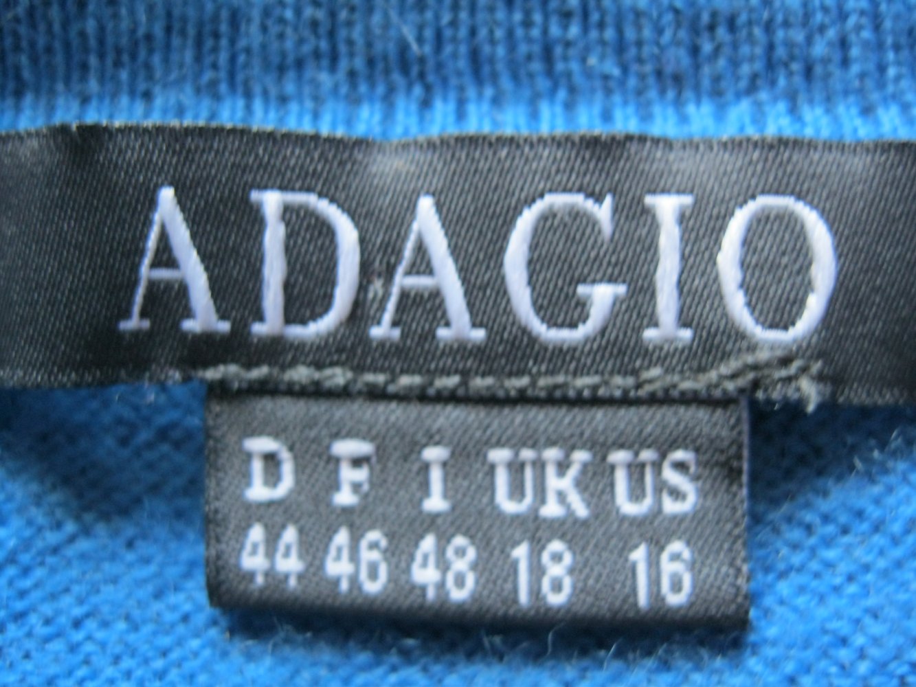 Adagio # Feinstrickpulli # Schurwolle # Blau # 44