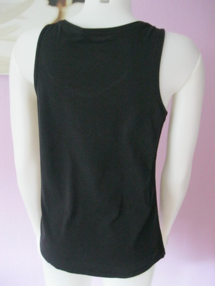 Tank-Top # Pimkie # Front-Print # Selfie # Schwarz / Gold # M