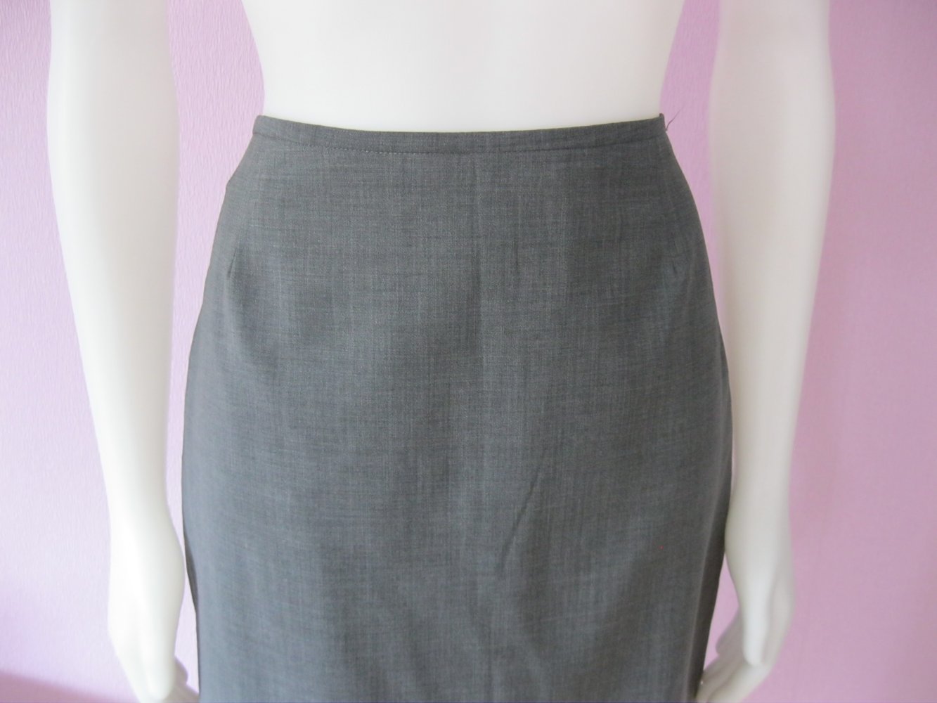 Bleistiftrock # St. Emile # 100% Schurwolle # Grau # 38