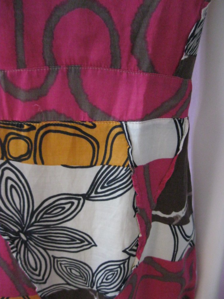 Neckholderkleid # Retro-Design # Kapalua # Seide/Baumwolle # Florales Muster # Bunt # 40