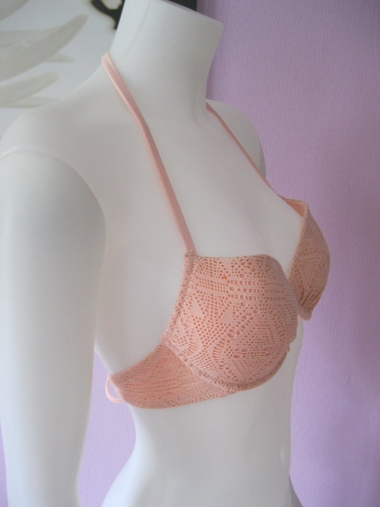 Push-Up Bikini-Oberteil Rose Cup A/B Gr. S/M