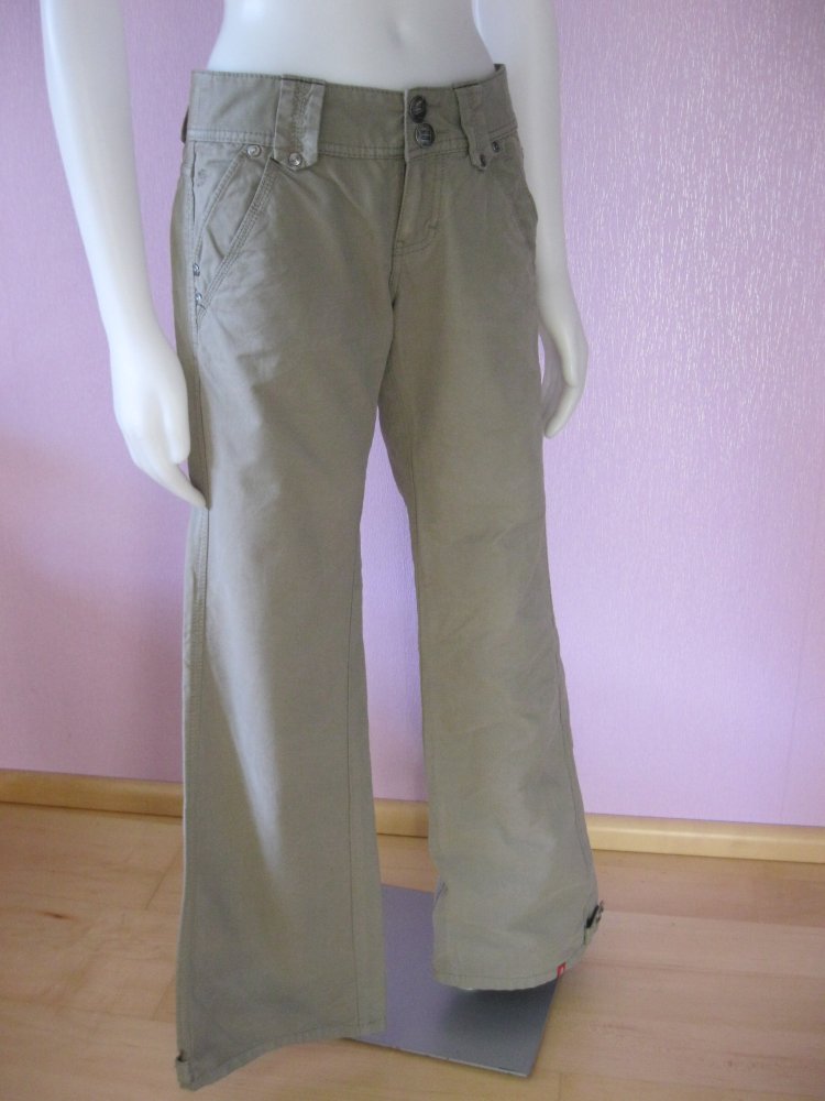 NEU edc by Esprit Schlaghose Khaki Baumwolle 38