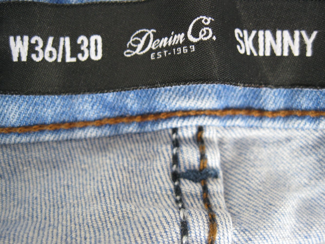 Jeans # Skinny # Denim Co. # Rpped Jeans # Hellblau # W36/L30