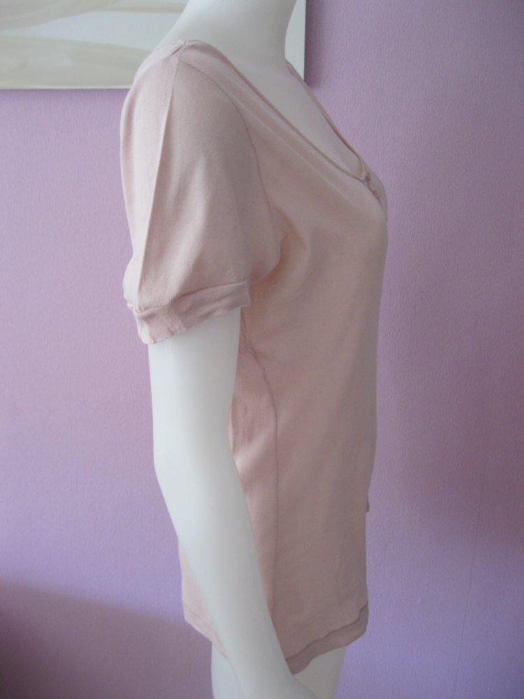 T -Shirt # Petit Bateau # Nude # Kurzarm # 100% Baumwolle #M