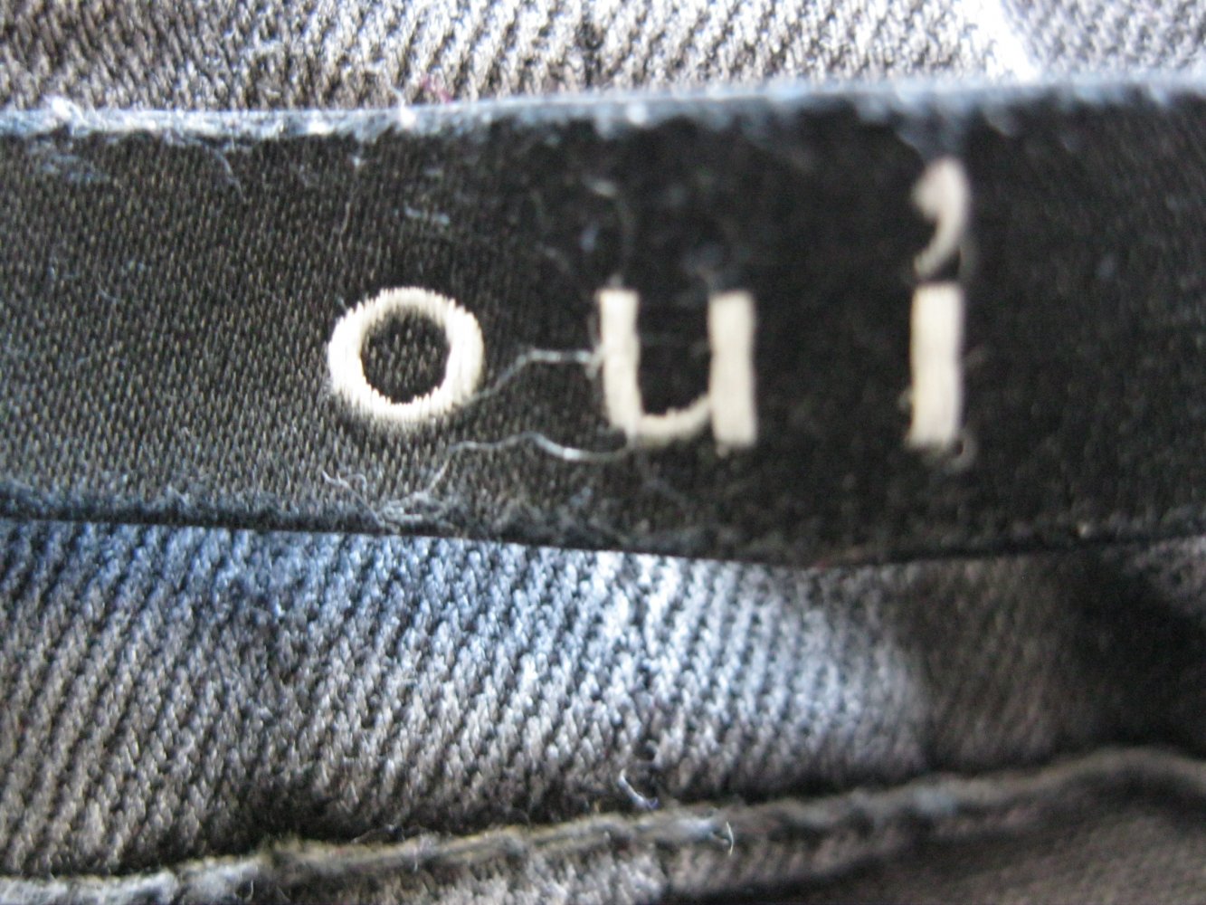 Jeans # Oui # Grau-Schwarz # 42