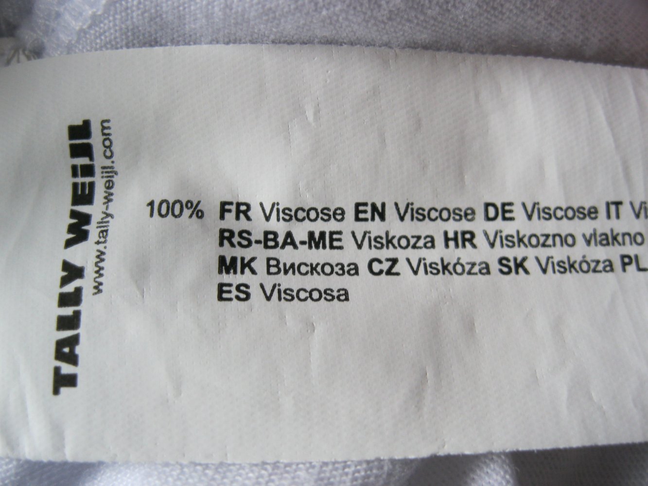 T-Shirt # Tally Weijl # 100% Viscose # weiß # M