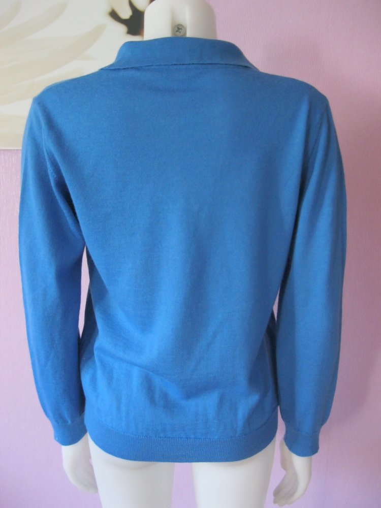 Adagio # Feinstrickpulli # Schurwolle # Blau # 44