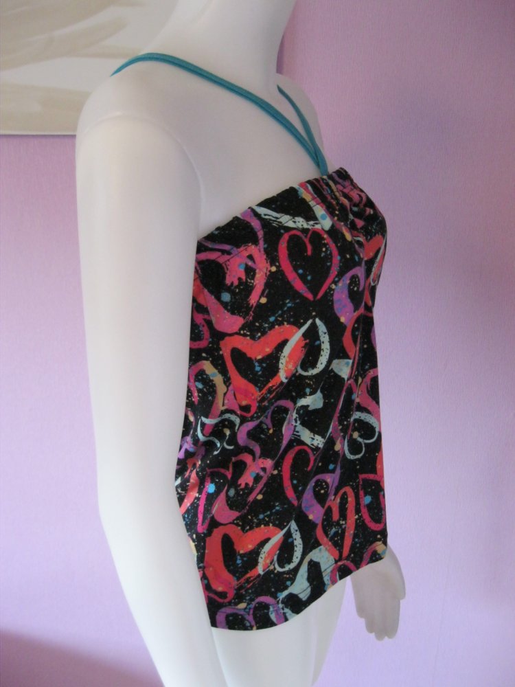 Träger-Top # bunt # Herzen # 34/36