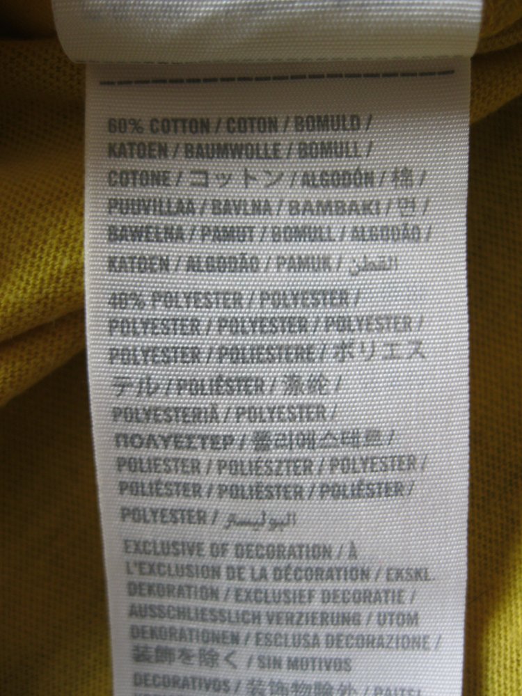 T-Shirt  # Hollister # Logo # Stickerei # Aufnäher # Gelb # M