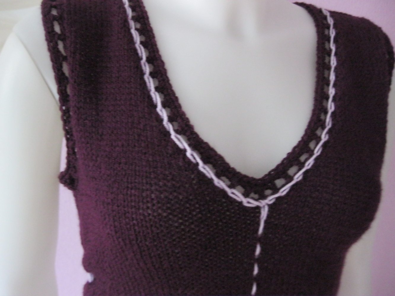 NEU Top gestrickt Handmade Lila S-L